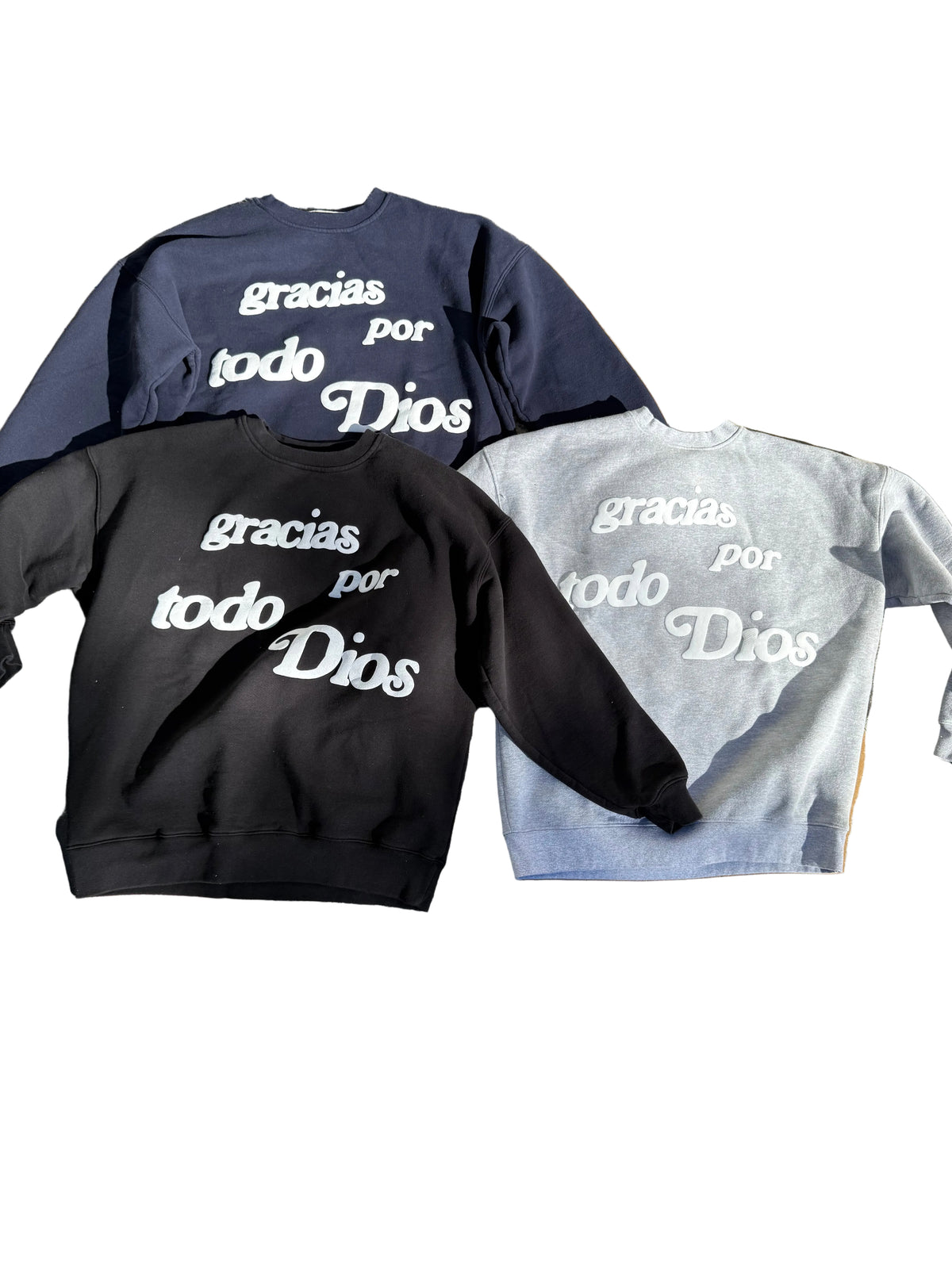 GRACIAS POR TODO DIOS CREWNECK